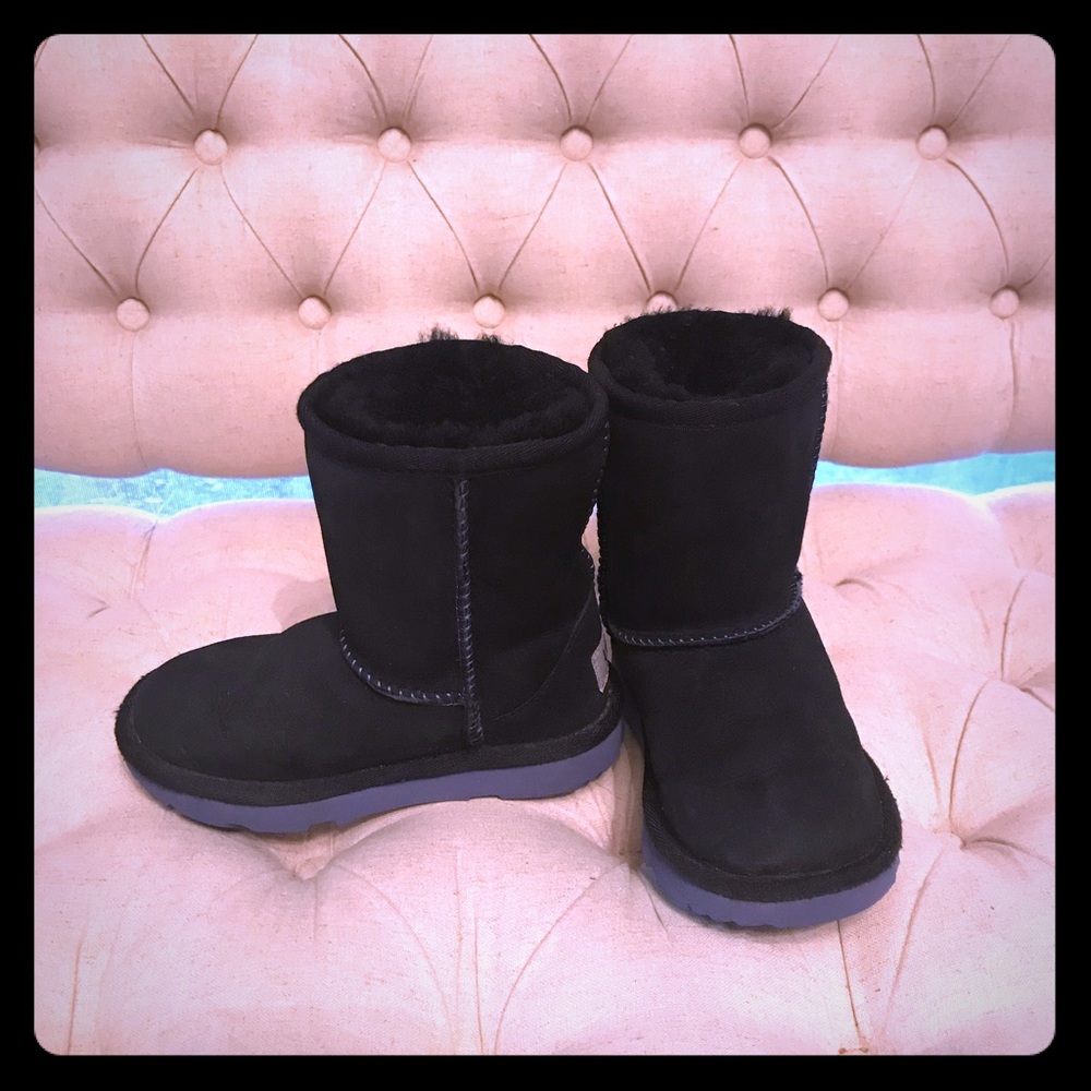 Ugg Boots black w/ blue stitching, toddler size 10